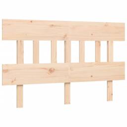 Berkfield Home Beautiful Bed Frame with Headboard 120x200 cm Solid Wood in Natural - thumbnail 8