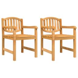 Berkfield Home 5 Piece Garden Dining Set Solid Wood Teak in Brown - thumbnail 3