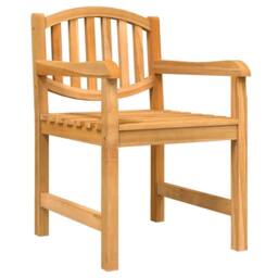 Berkfield Home 5 Piece Garden Dining Set Solid Wood Teak in Brown - thumbnail 4