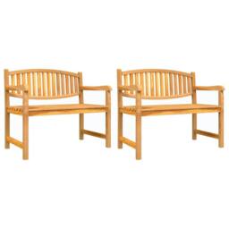 Berkfield Home 5 Piece Garden Dining Set Solid Wood Teak in Brown - thumbnail 6