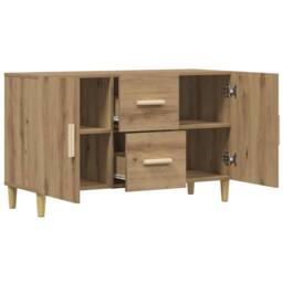 Berkfield Home Sideboard Artisan Oak 100x36x60 cm Engineered Wood in Brown - Size: 100 x 36 x 60 cm - thumbnail 4