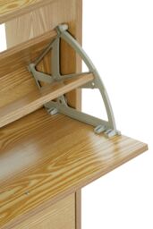 Orsina Durable 3 Tier Shoe Cabinet, Rustic Shoe Drawer Organizer For Bedroom, Space Saving Shoe Storage For Store in Brown - thumbnail 2