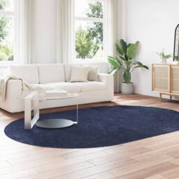Berkfield Home Shaggy Rug High Pile NAVARRA Navy 300x200 cm Polyester - Size: Medium - thumbnail 1