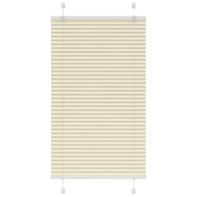 Berkfield Home Pleated Blind Cream 75x150 cm Fabric Width 74.4 cm Polyester - image 1