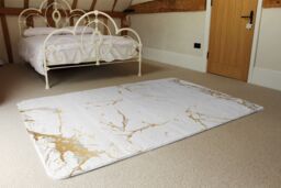 Benjamin Tate Design Golden Marble Designer Rug in Natural - Size: Large - thumbnail 3