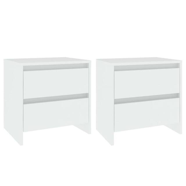 Berkfield Home Bedside Cabinets 2 pcs White 45x34.5x44.5 cm Engineered Wood - image 1