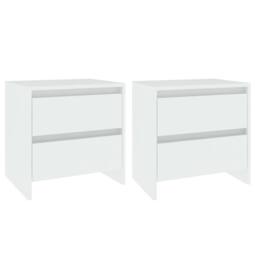 Berkfield Home Bedside Cabinets 2 pcs White 45x34.5x44.5 cm Engineered Wood - thumbnail 1