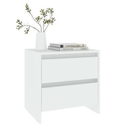Berkfield Home Bedside Cabinets 2 pcs White 45x34.5x44.5 cm Engineered Wood - thumbnail 7
