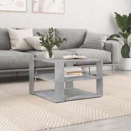 Berkfield Home Coffee Table Concrete Grey 59.5x59.5x40 cm Engineered Wood - thumbnail 1