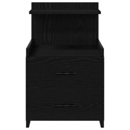 Berkfield Home Bedside Cabinets 2 pcs with 2 Drawers Black 40x36.5x62 cm - thumbnail 4