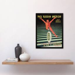 Artery8 Bicycle Tire Vintage Advert Vintage Framed Wall Art Print Cappiello in Green - Size: A4 - thumbnail 4