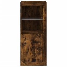 Berkfield Home Sideboard with LED Lights Smoked Oak 41x37x100 cm in Brown - Size: 41 x 37 x 100 cm - thumbnail 6