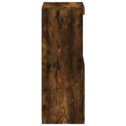 Berkfield Home Sideboard with LED Lights Smoked Oak 41x37x100 cm in Brown - Size: 41 x 37 x 100 cm - thumbnail 8