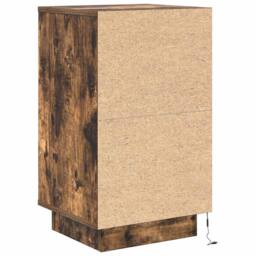 Berkfield Home Durable Bedside Cabinet with LED Lights¬†Smoked Oak 38x34x65 cm - Size: 38 x 34 x 65 cm - thumbnail 9