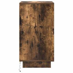 Berkfield Home Durable Bedside Cabinet with LED Lights¬†Smoked Oak 38x34x65 cm - Size: 38 x 34 x 65 cm - thumbnail 8