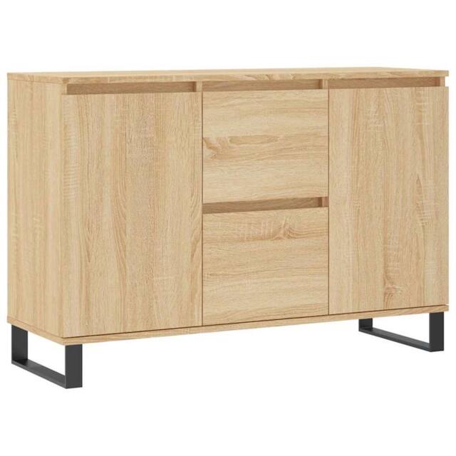 Berkfield Home Sideboard Sonoma Oak 104x35x70 cm Engineered Wood in Light Brown - Size: 104 x 35 x 70 cm - image 1