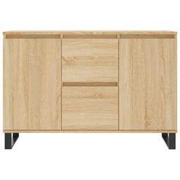 Berkfield Home Sideboard Sonoma Oak 104x35x70 cm Engineered Wood in Light Brown - Size: 104 x 35 x 70 cm - thumbnail 5