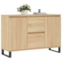 Berkfield Home Sideboard Sonoma Oak 104x35x70 cm Engineered Wood in Light Brown - Size: 104 x 35 x 70 cm - thumbnail 3