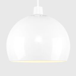 ValueLights Mini Arco Pair of White Ceiling Pendant Shade - thumbnail 3