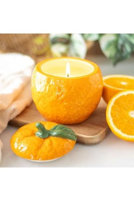 KDMD Orange Shaped Candle Jar - image 1