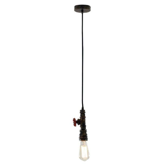 Netlighting AMARCORD Slim Industrial Pendant Ceiling Light Rust 12x18.6cm in Brown - Size: 12x18.6 cm