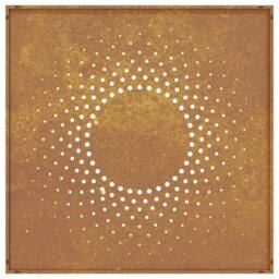Berkfield Home Garden Wall Decoration 55x55 cm Corten Steel Sun Design in Brown - thumbnail 5