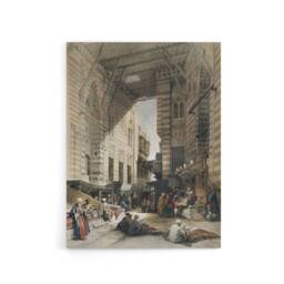 "Artery8 Silk Mercer Bazaar El Ghatasheh Roberts Canvas Wall Art in Brown - Size: W24"" x H32""" - thumbnail 1