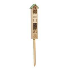 mysmartbuy Bug & Bee Tower - Wooden Garden Insect Hotel for Bees & Bugs in Natural - thumbnail 3