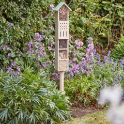 mysmartbuy Bug & Bee Tower - Wooden Garden Insect Hotel for Bees & Bugs in Natural - thumbnail 2