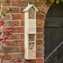 mysmartbuy Bug & Bee Tower - Wooden Garden Insect Hotel for Bees & Bugs in Natural
