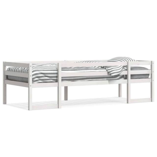 Berkfield Home Kids' Bed Frame without Mattress White 90x200 cm Solid Wood Pine - image 1