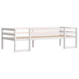 Berkfield Home Kids' Bed Frame without Mattress White 90x200 cm Solid Wood Pine - thumbnail 3