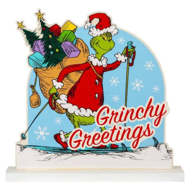 VFM e-Store Grinch Christmas Decoration Festive Gift 21.5cm x 22cm Green X 1 - Size: 21.5 cm x 22 cm - image 1