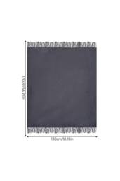 Garden Sanctuary 100% Acrylic Knitted Throw Blanket in Dark Grey - thumbnail 6