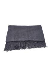 Garden Sanctuary 100% Acrylic Knitted Throw Blanket in Dark Grey - thumbnail 7