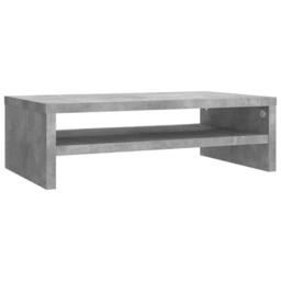 Berkfield Home Monitor Stand Concrete Grey 42x24x13 cm Engineered Wood - Size: 42 x 24 x 13 cm