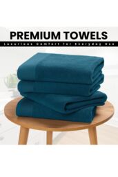 Ezysleep Luxe Collection 4 Piece Egyptian Bathsheet Set in Teal - Size: Bath Sheet - thumbnail 8