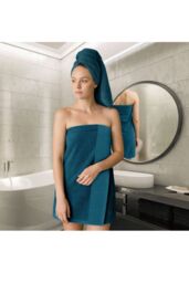 Ezysleep Luxe Collection 4 Piece Egyptian Bathsheet Set in Teal - Size: Bath Sheet - thumbnail 6