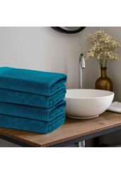 Ezysleep Luxe Collection 4 Piece Egyptian Bathsheet Set in Teal - Size: Bath Sheet - thumbnail 7