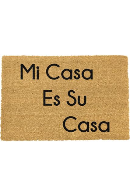 Artsy Mats Mi Casa Su Casa Doormat Spanish - Regular 60x40cm in Black - Size: 40 cm x 60 cm - image 1