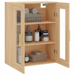 Berkfield Home Wall Mounted Cabinet Sonoma Oak 69.5x34x90 cm in Brown - thumbnail 5