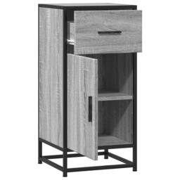 Berkfield Home Sideboard Grey Sonoma 35.5x35x76 cm Engineered Wood & Metal - thumbnail 5