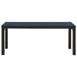 Berkfield Home Garden Bench 110 cm Steel & WPC Black - thumbnail 3