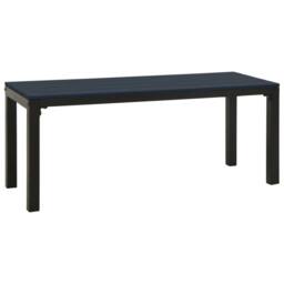 Berkfield Home Garden Bench 110 cm Steel & WPC Black - thumbnail 2