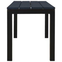 Berkfield Home Garden Bench 110 cm Steel & WPC Black - thumbnail 4