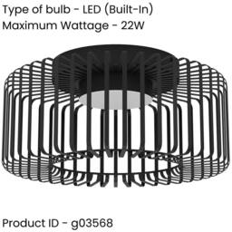 Loops 2 PACK Sleek Black Ceiling Light for Indoor Space - Versatile Home - thumbnail 2