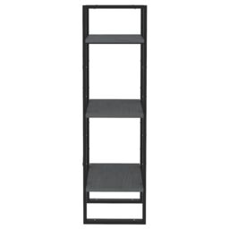 Berkfield Home 3-Tier Book Cabinet Grey 40x30x105 cm Solid Pinewood - Size: 40 x 30 x 105 cm - thumbnail 6