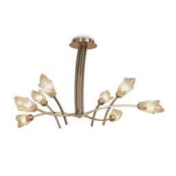 Netlighting Pietra Pendant 4 Arm 8 Light G9 Antique Brass in Bronze - thumbnail 1