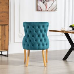 Artemis Home Orvino Velvet Fabric Dining Chairs - Set of 2 in Teal - Size: 2 Pack - thumbnail 5