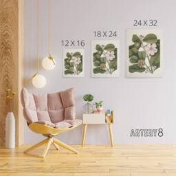 "Artery8 Balsam Tree Flower Vintage Botanical Catesby Canvas Wall Art in Green - Size: W18"" x H24""" - thumbnail 4